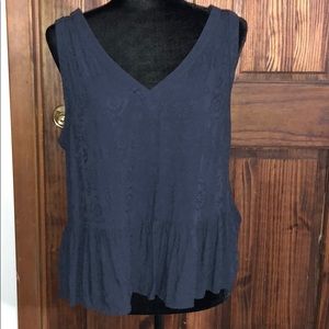 Women’s LOFT LP Navy Tank